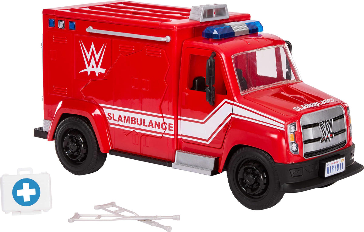 Mattel WWE Slambulance Vehicle with Crashing Action