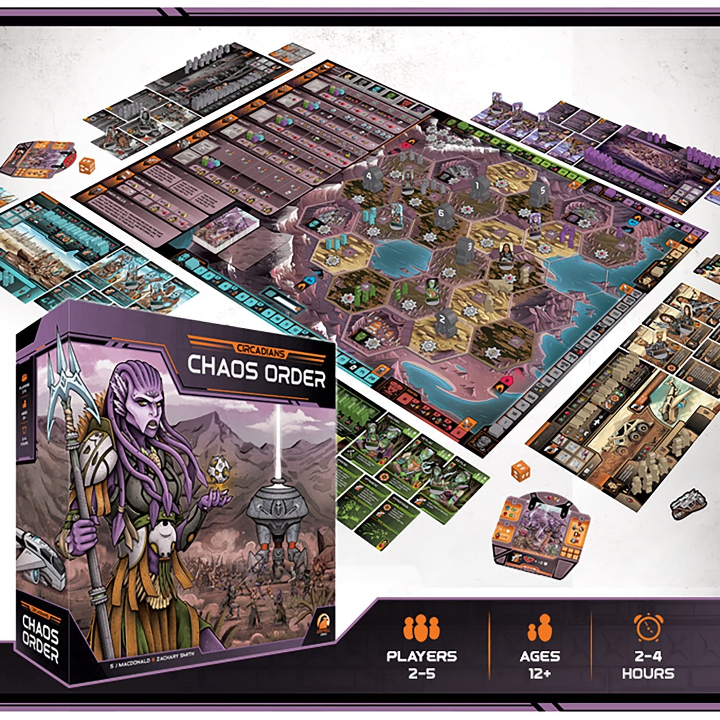 Renegade Game Studios Circadians: Chaos Order Asymmetric Strategy Board Game, 2-5 Players