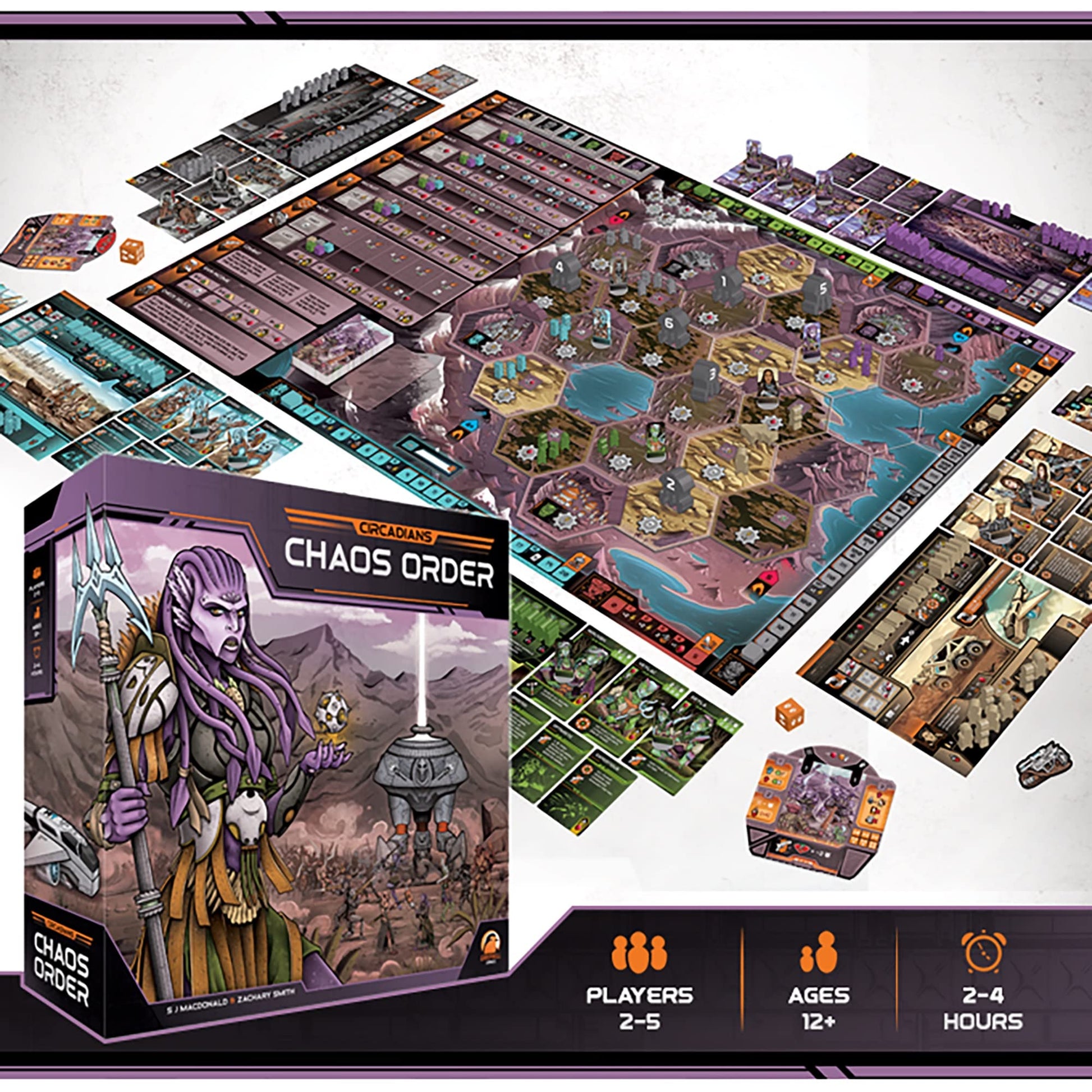 Renegade Game Studios Circadians: Chaos Order Asymmetric Strategy Board Game, 2-5 Players