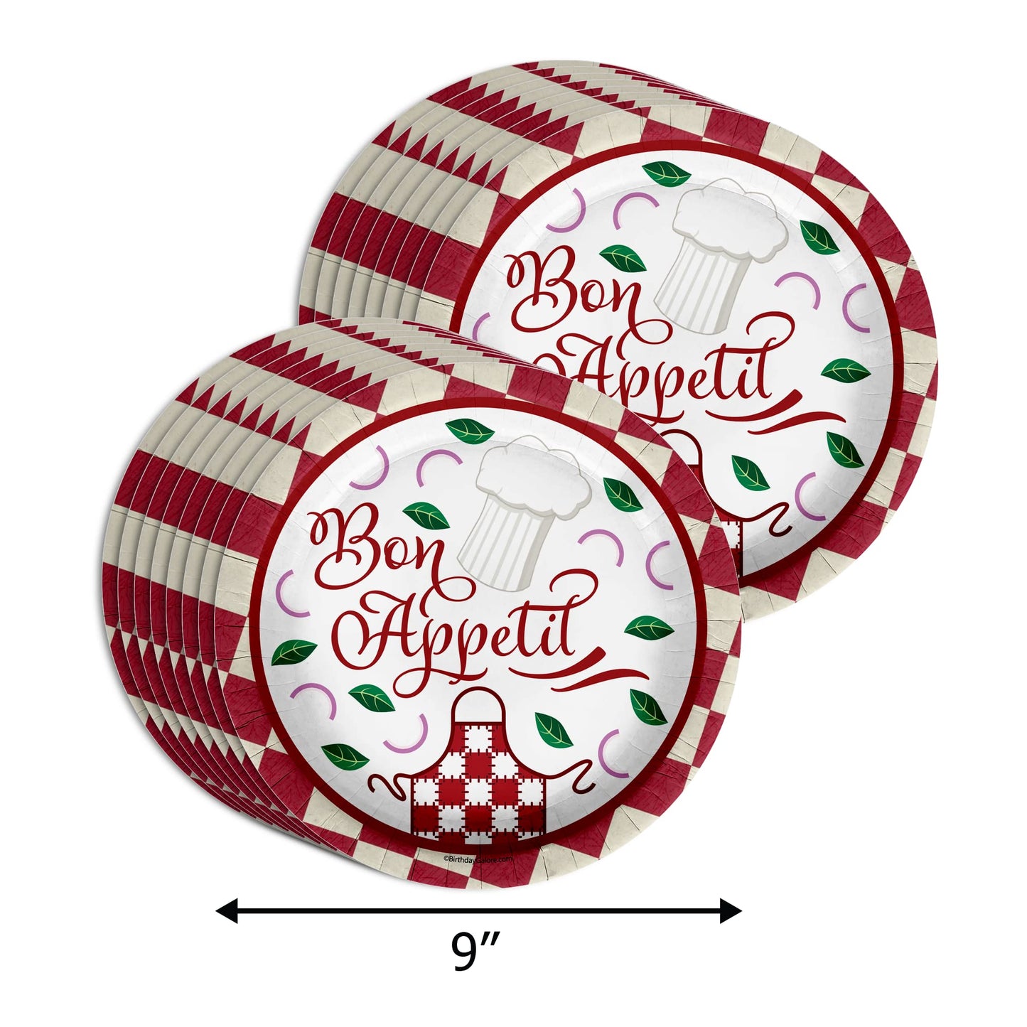 Birthday Galore Spaghetti & Meatballs Themed Party Supplies for Kids and Adults - 64 Pieces Colorful & Fun Bon Appétit Tableware Disposable Set