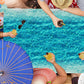 CMUSKO Ocean Waves Tablecloth, 3Pcs Summer Beach Pool Party Decorations Tablecloth Plastic Beach Ocean Water Print Table Cover for Hawaiian Party