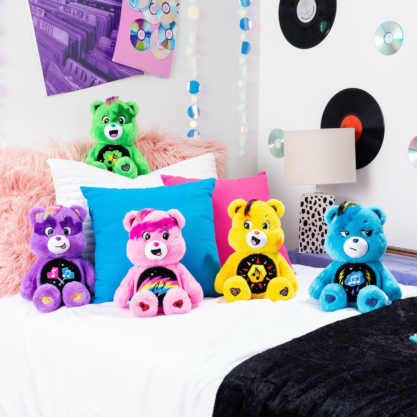 Care Bears - 14" Rock Theme - Medium Size Plush - Grumpy Bear - Amazon Exclusive