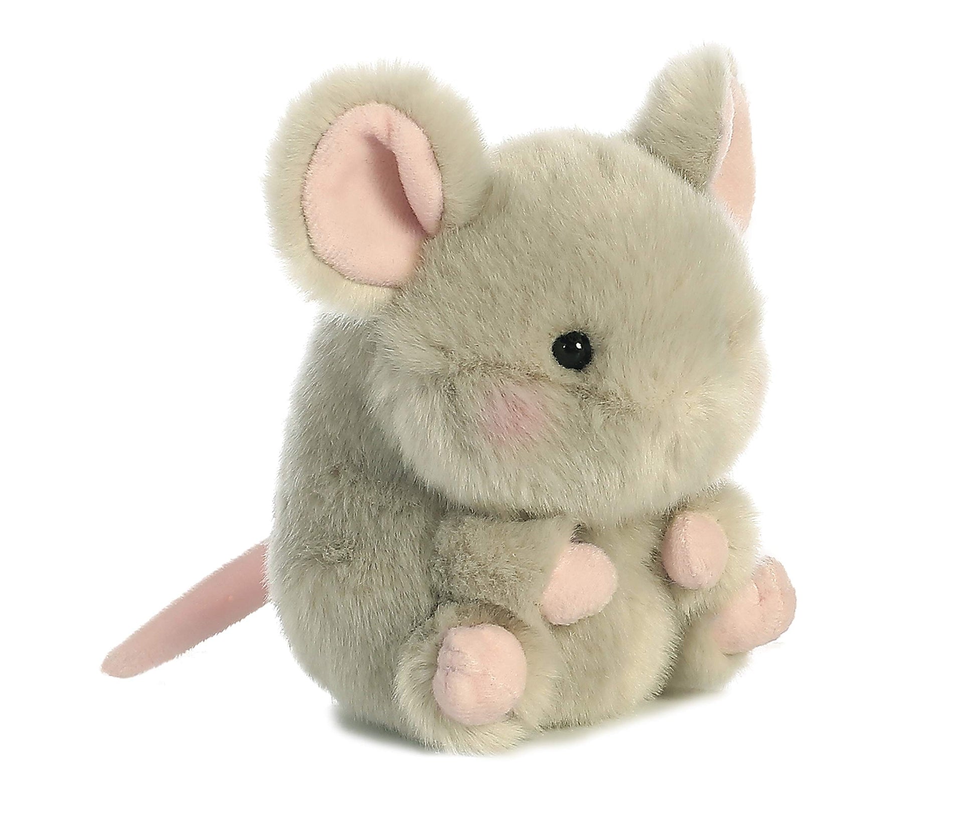 Aurora® Playful Rolly Pet™ Frisk Mouse™ Stuffed Animal - Compact Size for On-the-Go Fun - for Adults, Kids, Birthdays, and Anniversaries - Gray 5