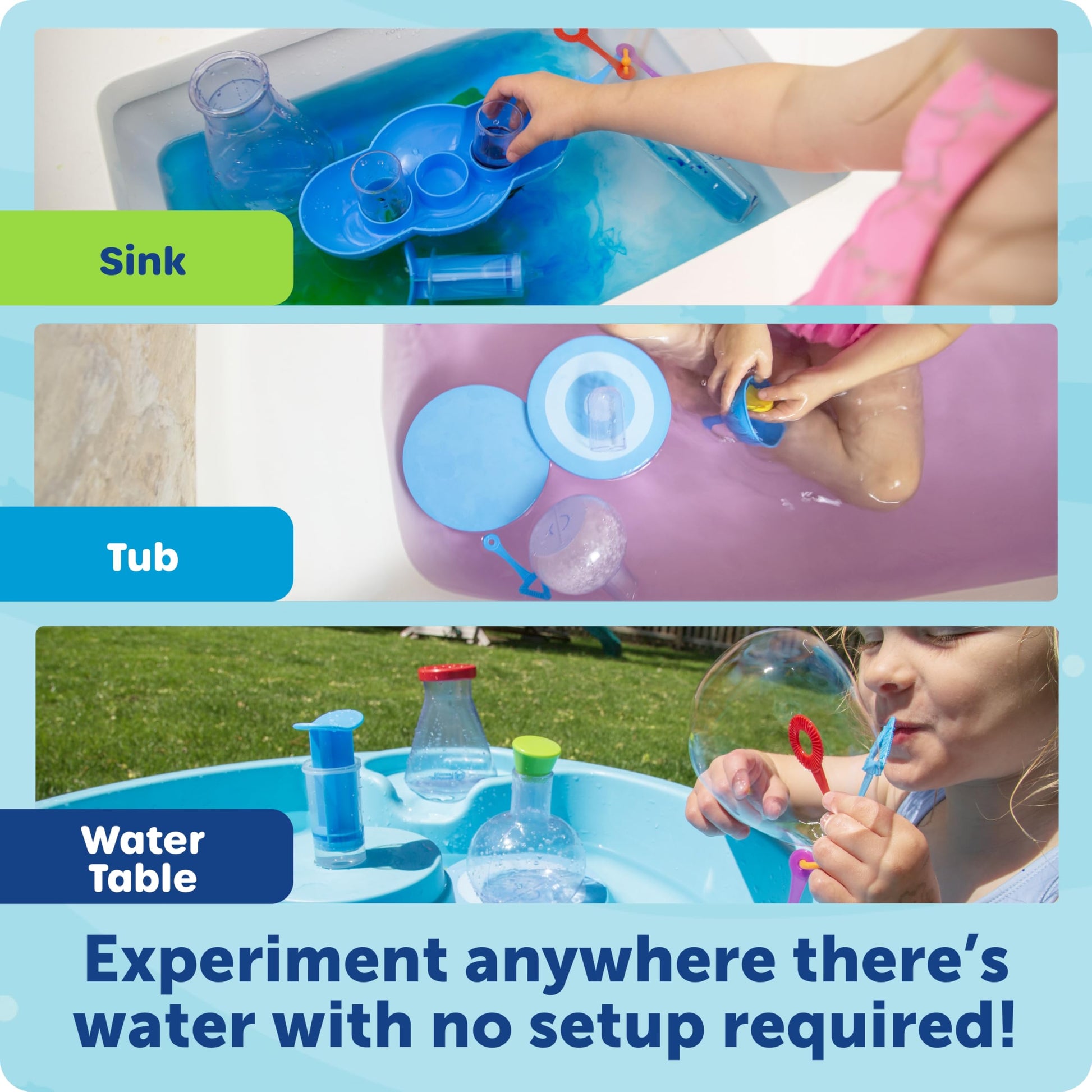 Learning Resources Splashology, Water Lab Science Kit, STEM Playtime, Water Activities, 19 Pieces, Ages 3+