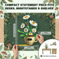 APENGBAOL Daisy Flower Building Set with Coffee Cup Pot, 496PCS Botanical Plant Kit for Adults, DIY Decorative Desk & Home Office Decor, Creative Gift