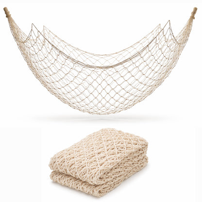 4E's Novelty Fish Net Decorative, Fishnet for Party Decorations, 14 x 4 feet - Fish Netting Decor for Mermaid, Pirate, Shark, Nautical, Under The Sea