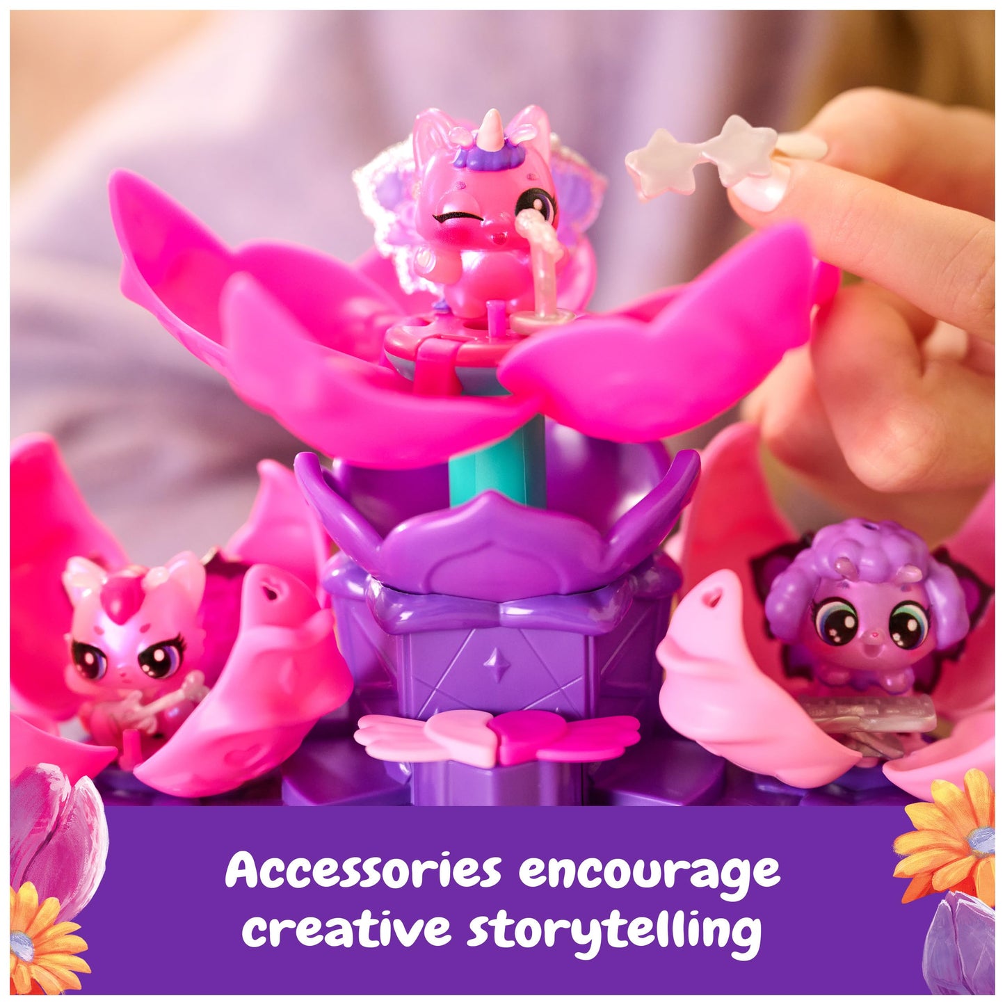 Hatchimals Bloomables Flower Fest 3-Pack & Stage Playset, Ages 4+