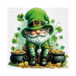 Larkipuzz Green Cute Gnome Puzzles for Adults 1000 Pieces, Art Holiday Plant Coin Jigsaw Puzzles, Beautiful Difficult Dwarf Puzzle