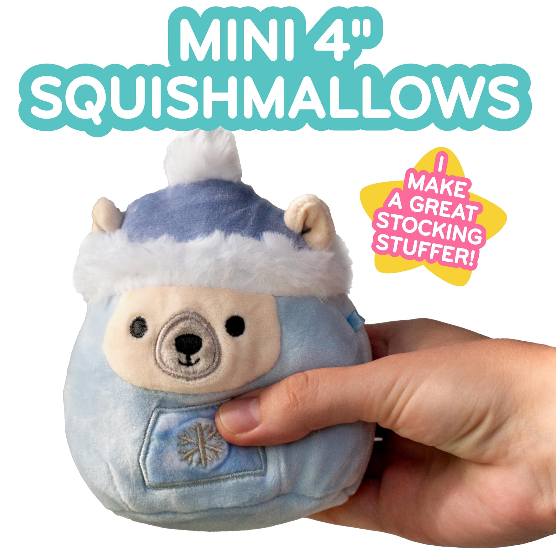 Squishmallows 4" Mystery Capsules (3 Pack) Official Jazwares Mini Plush - Collectible Soft & Squishy Stuffed Animal Toy -Gift for Kids, Girls & Boys
