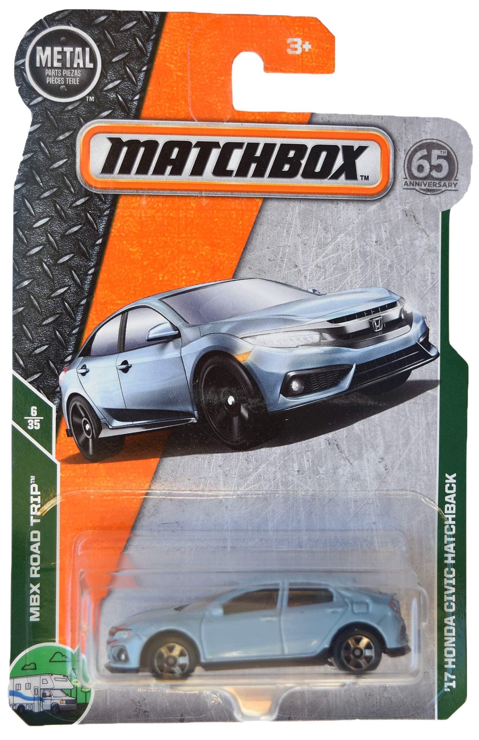 Matchbox '17 Hon-da Civic Hatchback, [Slate Blue] 6/35