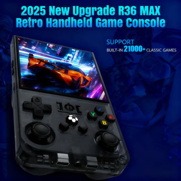 R36MAX Retro Handheld Console Gift Set, 4" HD Screen, 128GB with Bag & Card (Red 128Gb)
