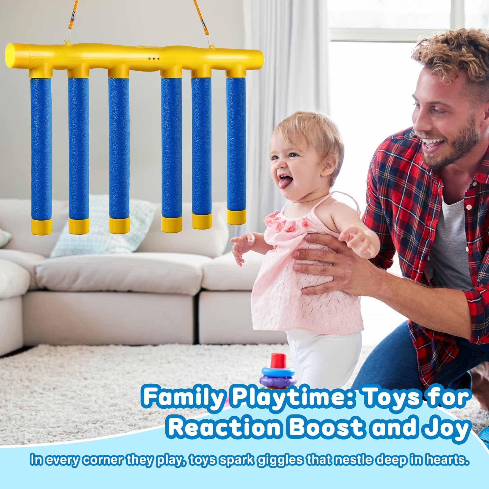Maschief Hand Speed Challenge Game with Remote Control?3-Speed Drop Stick Reaction Training Toy for Family and Party, Hand-Eye Coordination Brain Game
