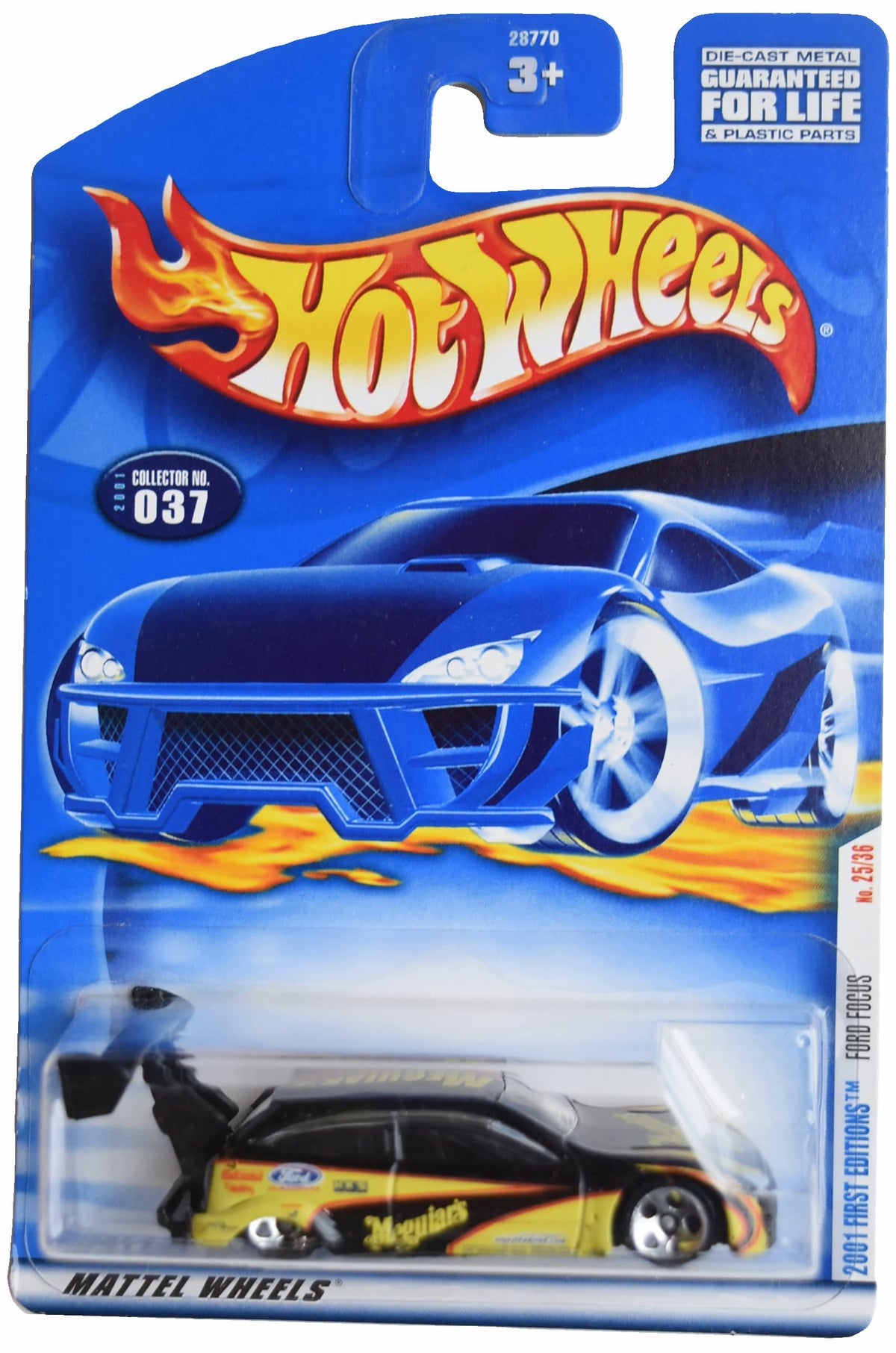 Hot Wheels Ford Focus, 2001 First Edtions 25/36 [Black/Yellow] #37