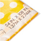Polka Dot Plastic Tablecloth, 108" x 54", Yellow