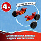 LEGO NINJAGO Kai and Ras’ Car and Bike Battle 71789 Beginner Building Toy Set, Features a Ninja Car Toy and Bike Plus 2 Minifigures, Birthday Gift