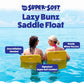 TRC Recreation Lazy Bunz Foam Water Saddle Pool Float, Lounger for Swimming Pool, Lake, River, and Beach Essentials, 2 Pack, Yellow