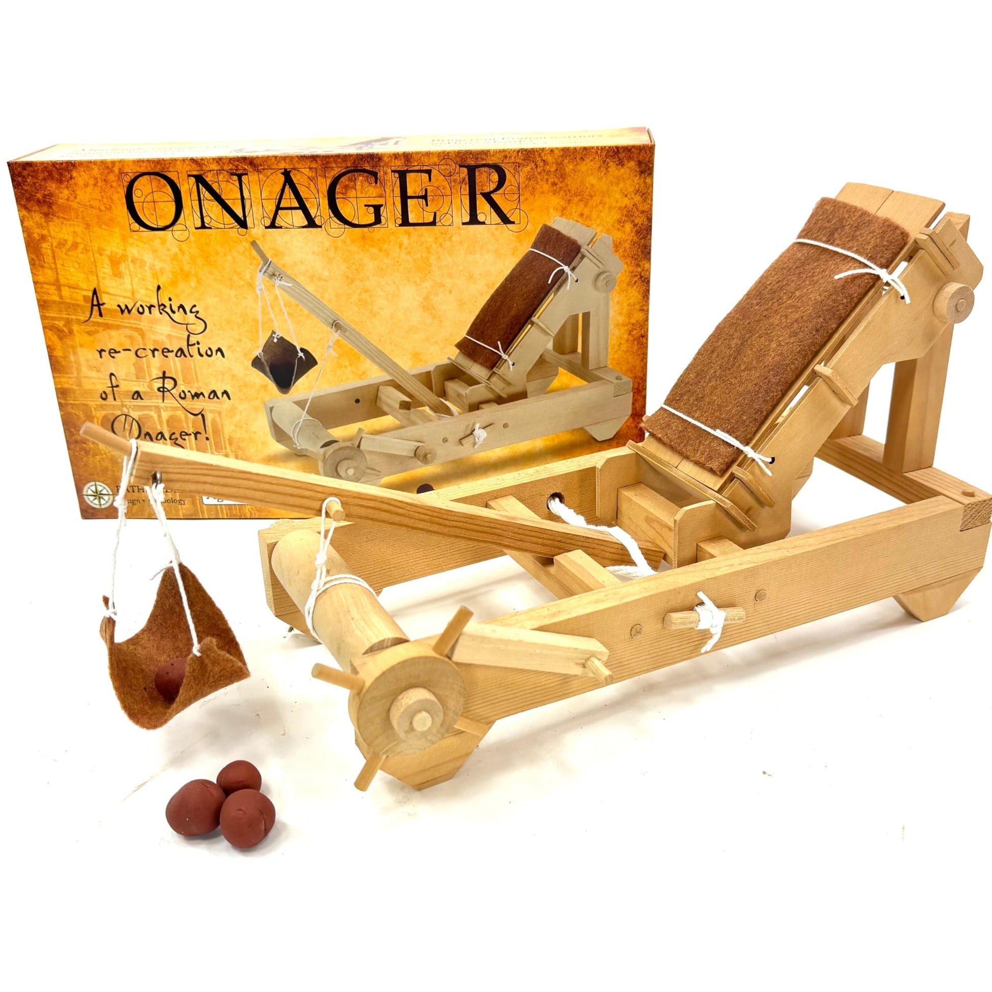 Pathfinders STEM Kit - Medieval Onager Catapult | Build Your Own Working Siege Engine | Wooden Model Kit for Teens and Adults | Educational STEM