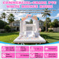 14.1FT White Bounce House Castle for Kids, w/Slide & Ball Pit