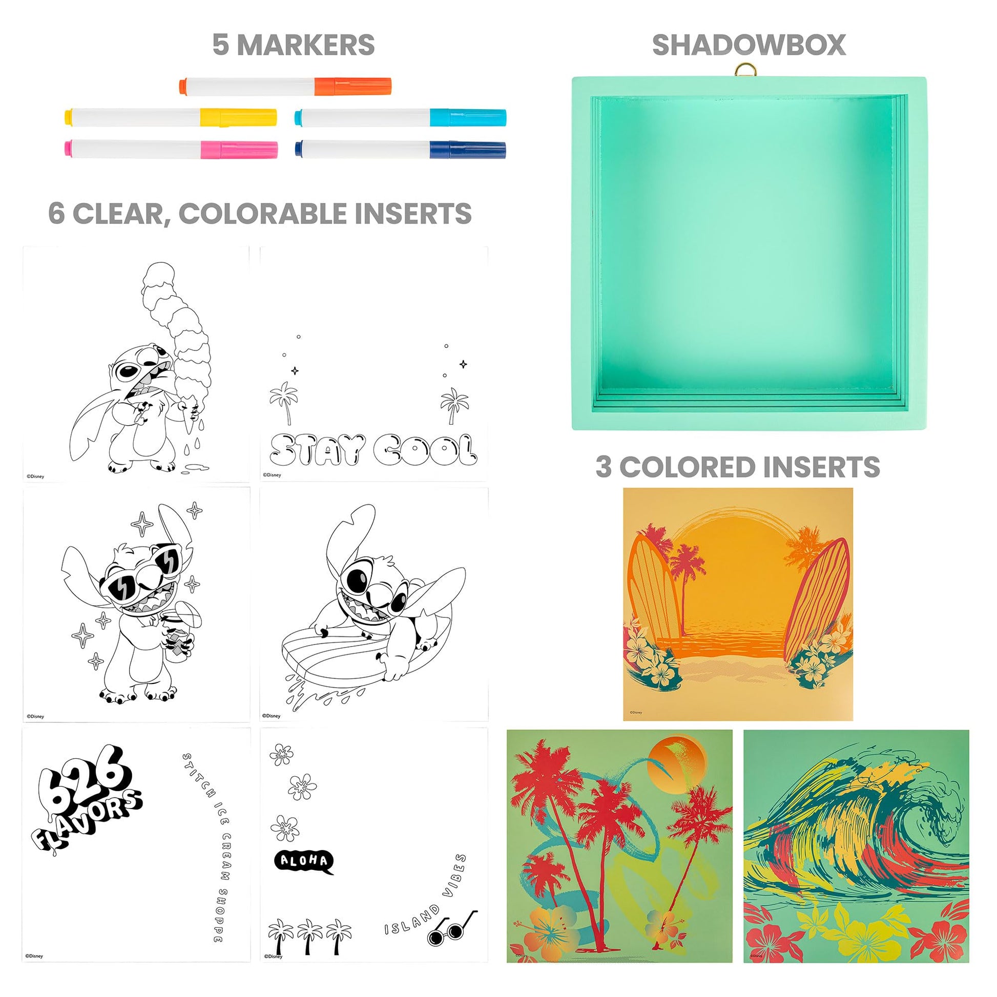 Fashion Angels Disney Stitch DIY 3D Shadow Box Kit