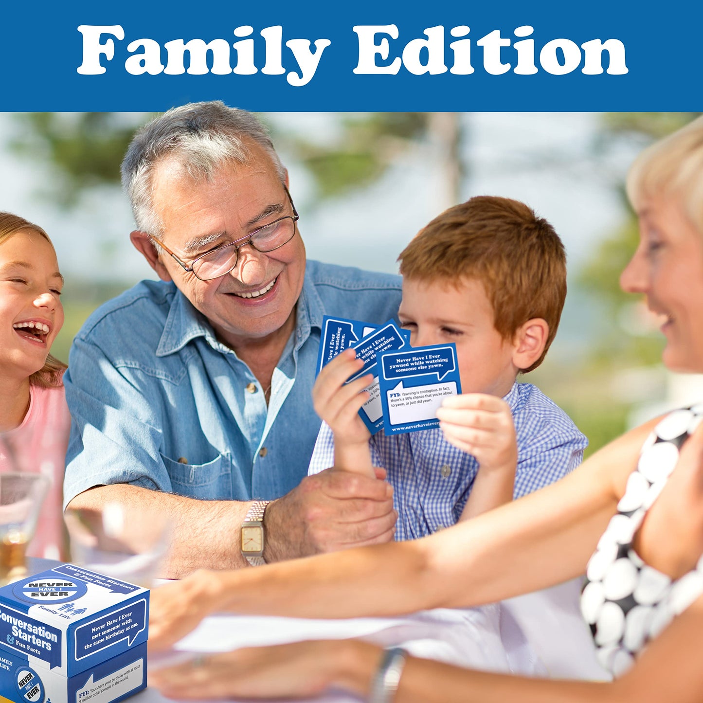 Never Have I Ever Conversation Starters: Family Edition | Funny Card Game for Parties, Get Togethers, Vacations, Game Nights & Gifts | Fun Card Games
