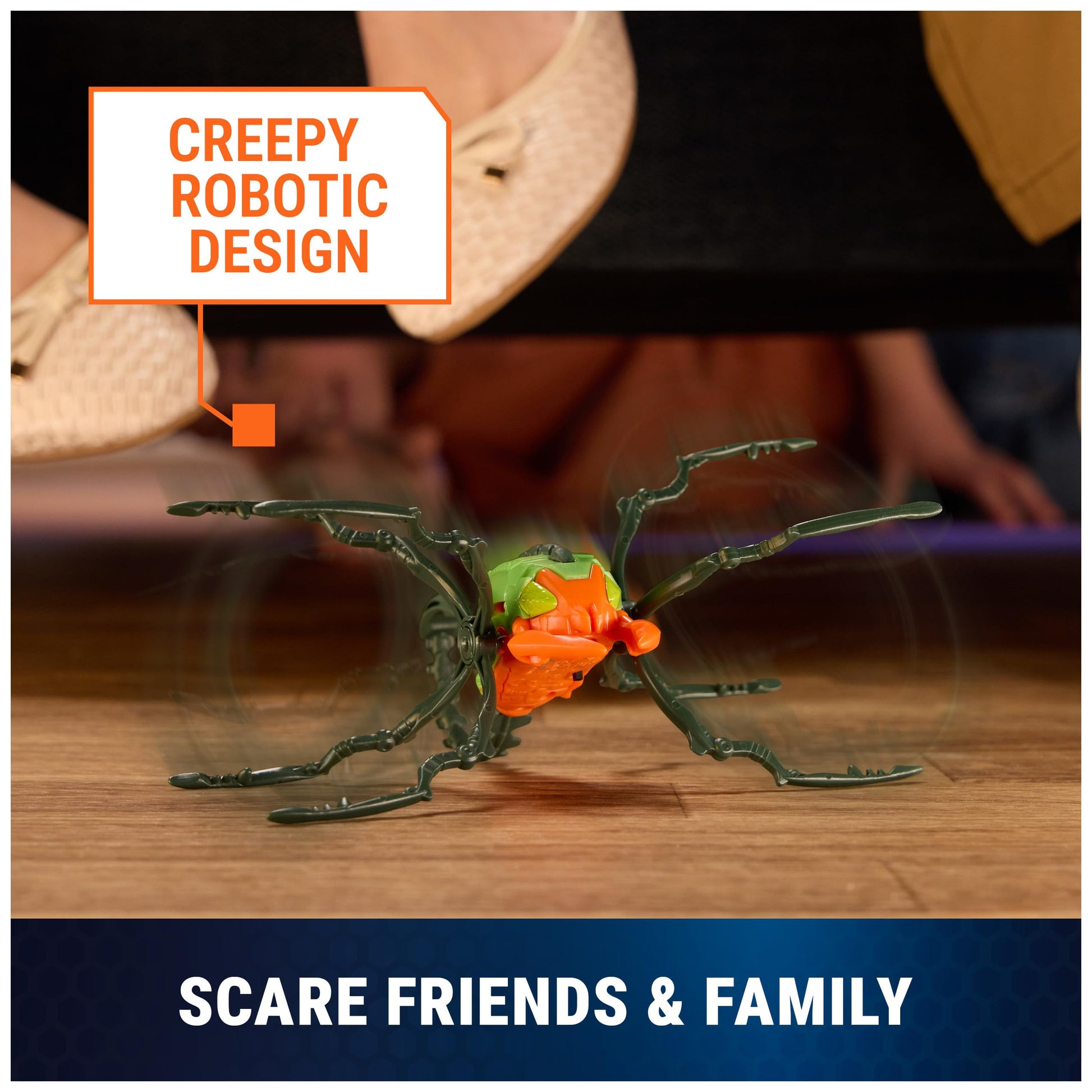 HEX Bots Skitter Bot Scorpion, Robotic Kids Toys with Insect-Like Movement for Indoor/Outdoor Play, Robot Toys for Boys & Girls Ages 4 & Up, Red