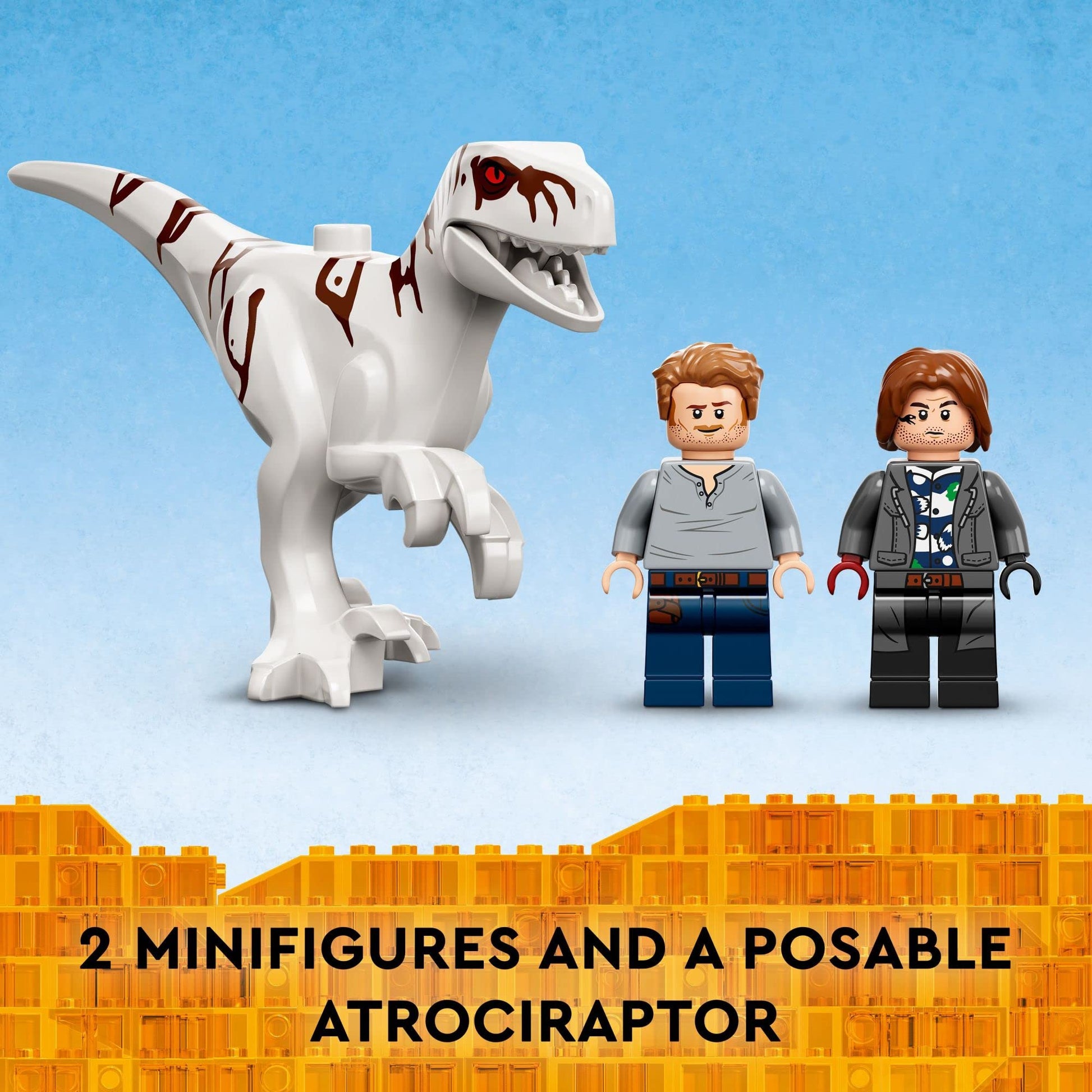 LEGO Jurassic World Atrociraptor Dinosaur: Bike Chase Set 76945, Dinosaur Toys for Boys, Girls, Kids Age 6 Plus, with 3 Dino Figures and Toy