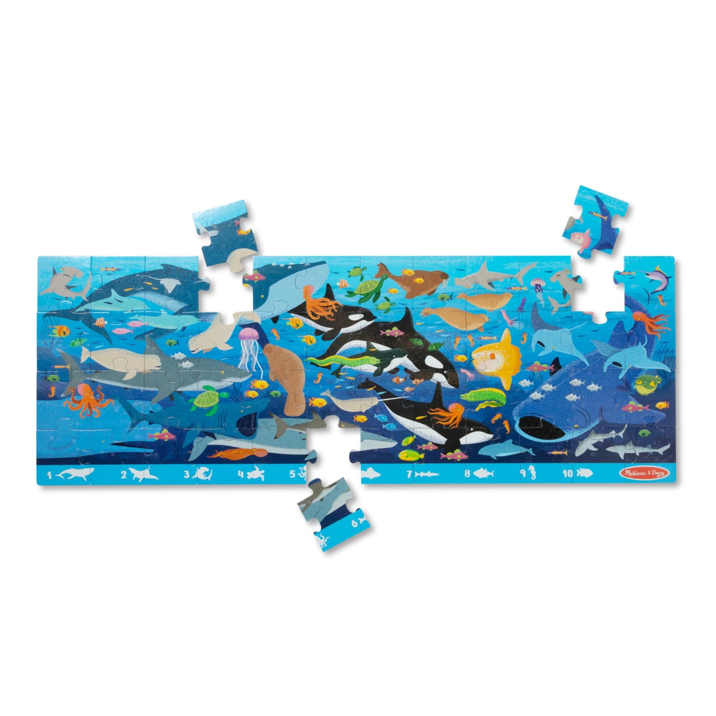 Melissa & Doug Beneath The Waves Search & Find Jumbo Floor Puzzle Toy