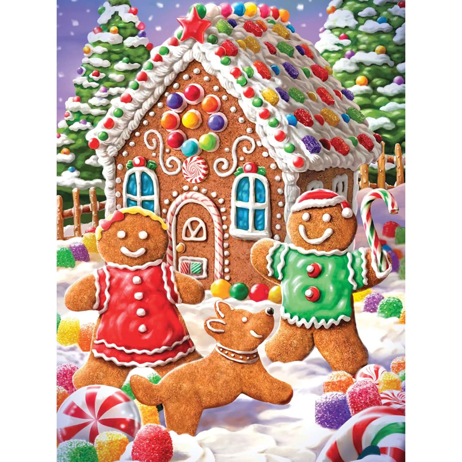 Bits and Pieces Gingerbread House Jigsaw Puzzles, 300 Piece, 18x24 Inch