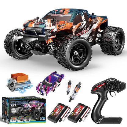 YESHIN 1:18 Scale All Terrain RC Car, 40 KPH High Speed 4WD Electric Vehicle with 2.4 GHz Remote Control, 4X4 Waterproof Off-Road Truck with Two
