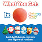 ZIMPLI Large 100g Santa Surprise Baff Bombz, Contains 6 Surprise Christmas Toys to Collect in Total, One per Bath Bomb, Stocking Filler for Boys Girls