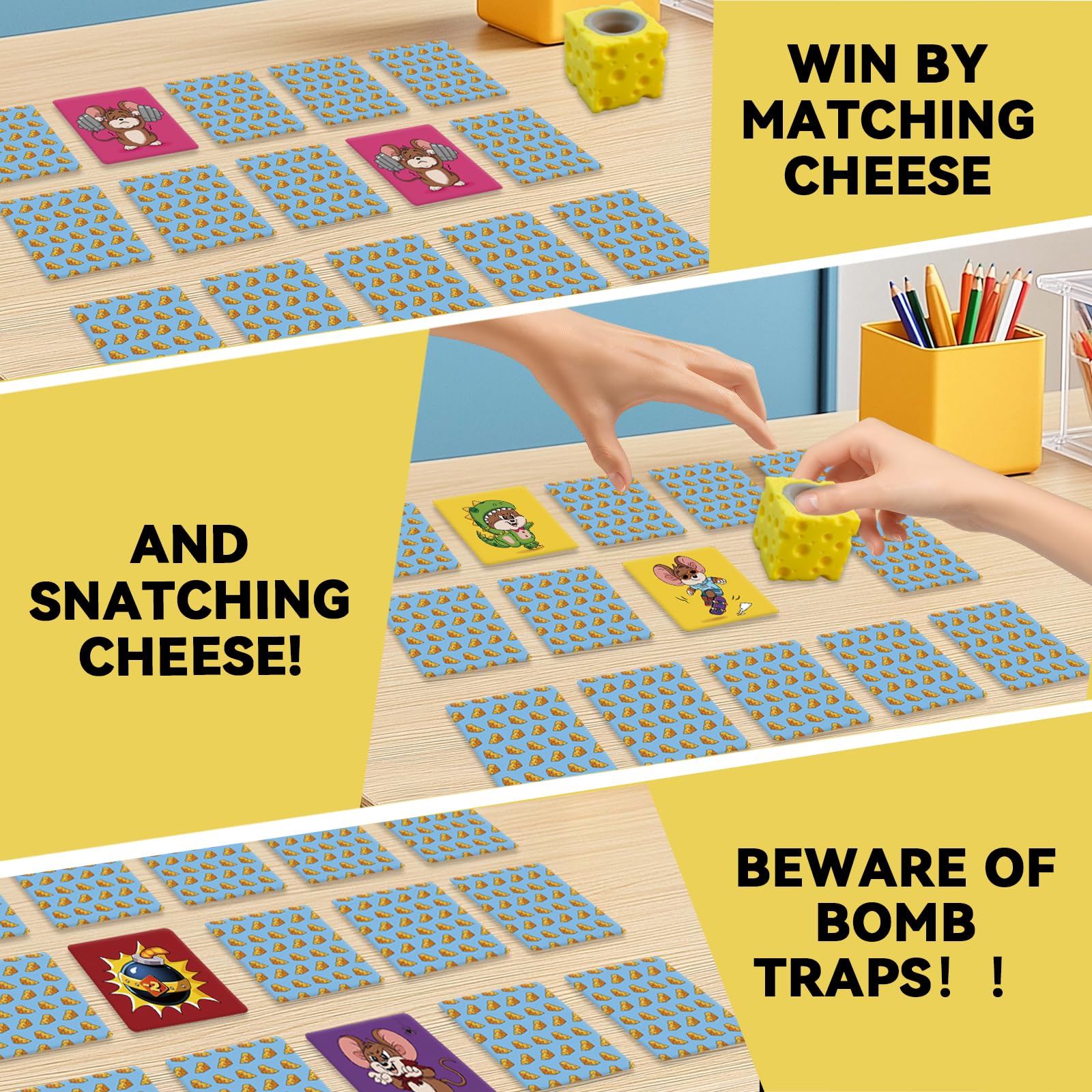 Floatlive The Hilarious Memory Matching Card Games, Mouse & Cheese-Snatching Party Game | Family Board Game for Kids, Teens & Adults | 2-6 Players