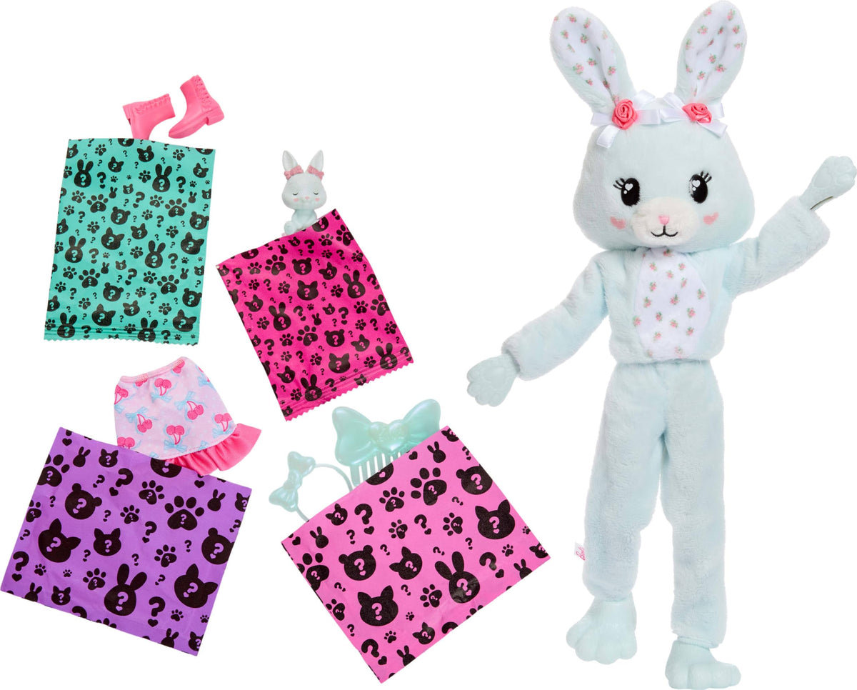 Barbie Cutie Reveal Doll & Accessories, Cuddly Series Bunny