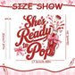 Shes Ready to Pop Cake Topper Red Glitter Soda Baby Shower Cake Decor for Baby Shower Gender Reveal Baby First Birthday Party Decorations