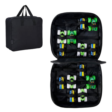 HUHYNN Carrying Case for 24 Monster Jam Trucks, Kid Toy Truck Storage and Organizer for Monster Jam Trucks, Holding for 1:64 Scale Monster Jam