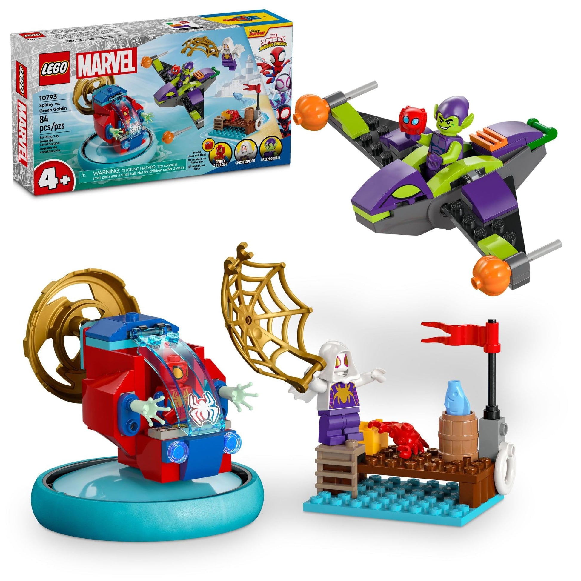 LEGO Marvel Spidey vs. Green Goblin, Super Hero Toy with Green Goblin Figure, Marvel Toy for Young Super Hero Fans, Spider-Man Toy for 4-6 Year Old