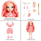 Rainbow High Pinkly - Pink Fashion Doll in Fashionable Outfit, with Glasses & 10+ Colorful Play Accessories. Gift for Kids 4-12 Years and Collectors