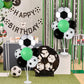 4 Sets Soccer Party Balloons Stand Kit, Soccer Party Balloon Centerpiece for Tables with 4pcs Soccer Foil Balloons,28pcs Black Green Soccer Balloon