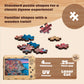 Buffalo Games - 500 Piece Wooden Jigsaw Puzzle - Cinque Terre - Standard Cut Pieces - Wooden Box - Full Size Poster, Ages 14 - Precision-Cut Pieces