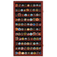 DisplayGifts Military Challenge Coin Display Case Poker Chips Holder Wall Cabinet Showcase Rack Stand Mahogany Finish