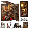 qpdbookpd Book Nook Kits, for Adults - DIY Miniature Bookshelf Insert with LED Lights, Creative Craft Book Nook Kits for Adults(Craftsmanship Repair