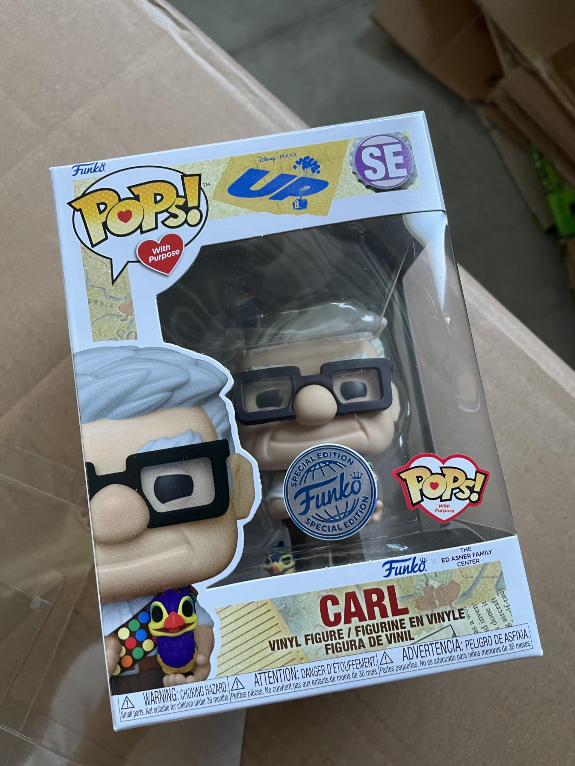 Funko Pop! Disney! Up Pop with Purpose Carl with Kevins Special Edition, 4 pouces, FUN12345