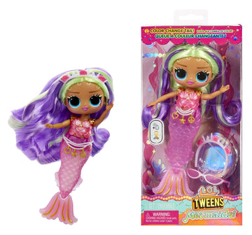 LOL Surprise Tweens Mermaid Cleo Clove Fashion Doll with Color Changing Tail, Movable Fin, and Beautiful Accessories - Toy Gift for Kids Ages 4+