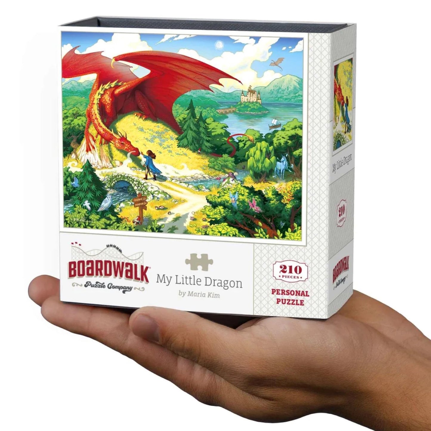 Boardwalk My Little Dragon 210 Piece Personal Puzzle, Jigsaw Puzzles with Premium Box, Dragon Gifts for Adults, 6"x8"