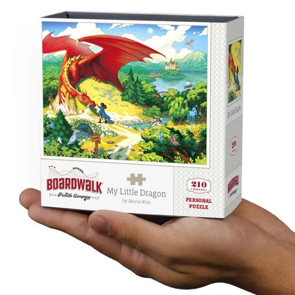 Boardwalk My Little Dragon 210 Piece Personal Puzzle, Jigsaw Puzzles with Premium Box, Dragon Gifts for Adults, 6"x8"