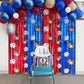 FESTFINDS 2 Pack Baseball Tinsel Foil Fringe Curtains Backdrop Party Decorations, Blue and White Red Door Streamers Banner Sports Themed Birthday