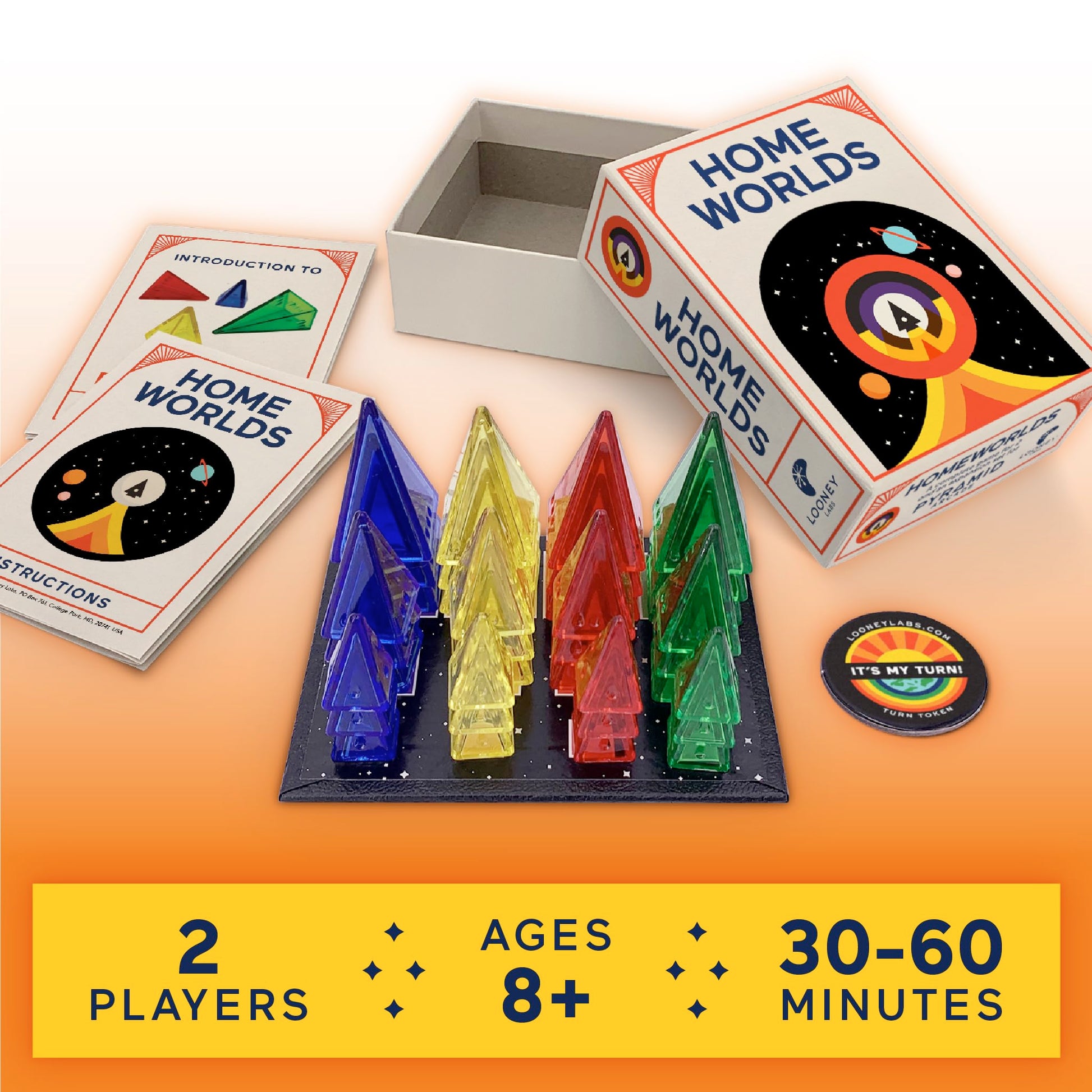 Looney Labs Homeworlds Pyramid Strategy Game - Deep Space Warfare for Two Players