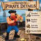 Liberty Imports 8 Piece Pirate Action Figures Playset in Assorted Poses and Weapons, Fun Pirate Men Party Favor for Kids (3.5 inch)