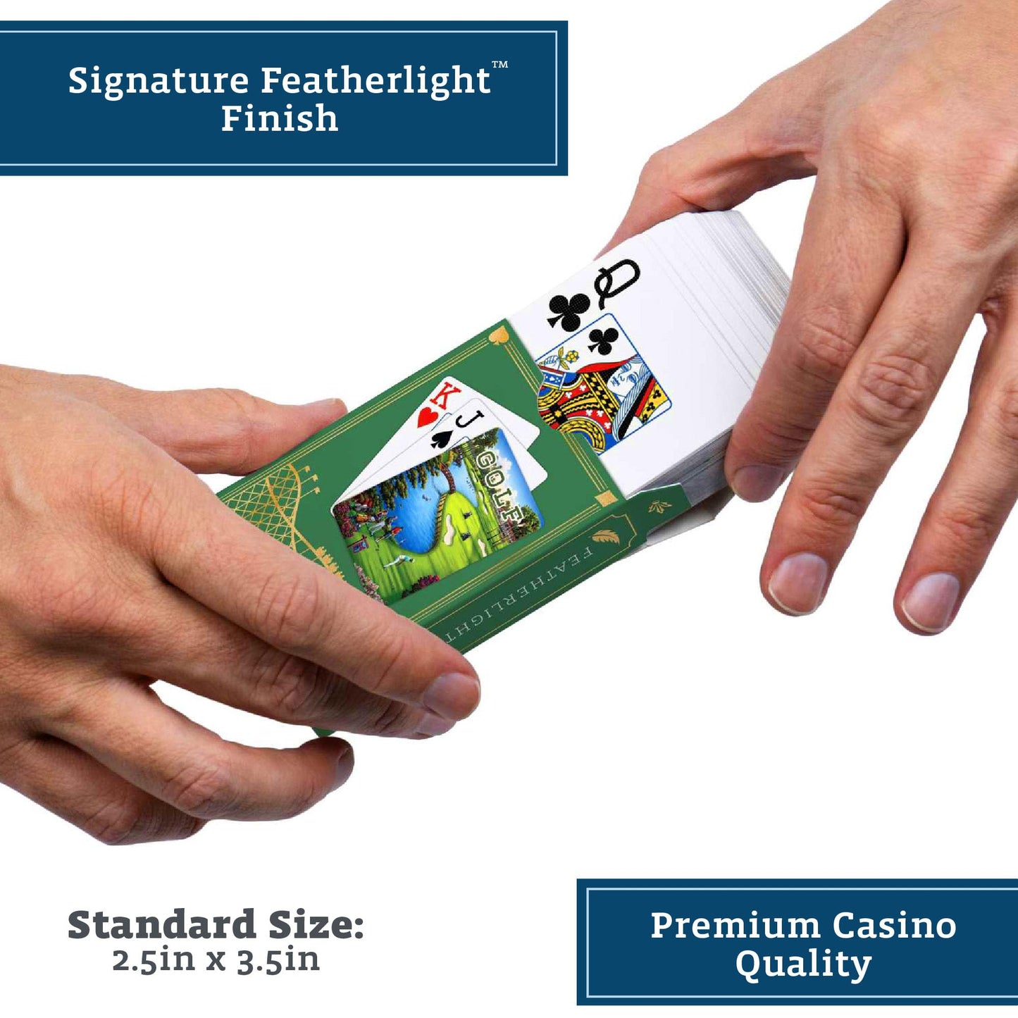Boardwalk Puzzles Premium Featherlight Unique Playing Cards, Fun Themed Deck for Home and Travel | Golf