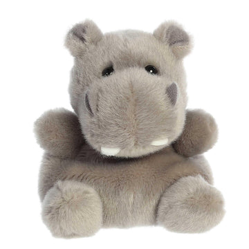 Aurora® Adorable Palm Pals™ Hunk Hippo™ Stuffed Animal - Pocket-Sized Play - Collectable Fun - Grey 5 Inches