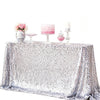 ShiDianYi Silver Sequin Tablecloth 50x72, Sparkly Glitter for Wedding Party